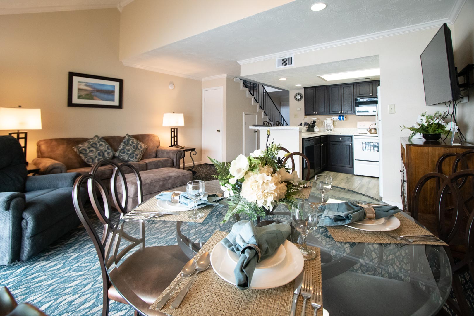 A fully equipped condominiums at VRI's The Landing at Seven Coves in Willis, Texas.